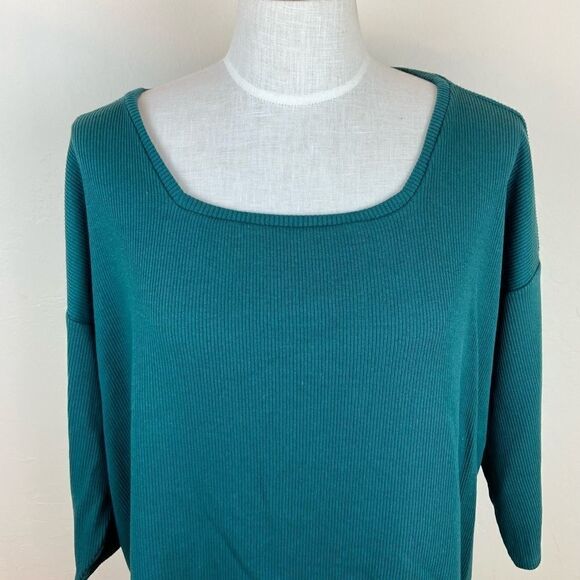 Eileen Fisher Ribbed Scoop Neck Sweater - Picture 3 of 6